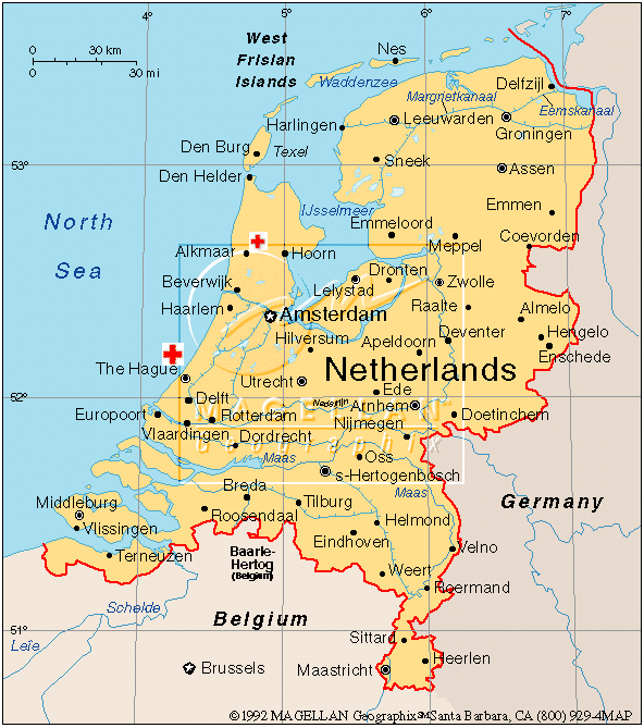 Map of The Netherlands